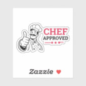 Rood Zwart Grappige Chef Goedgekeurd Sticker (Vel)