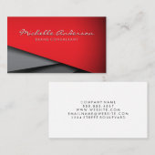 Rood Zwart Grijs Achtergrondpanelen Visitekaartje (Voorkant / Achterkant)