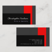 Rood Zwart Grijs Consultant Visitekaartje (Voorkant / Achterkant)