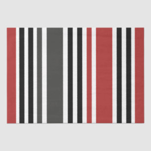 Rood Zwart Grijs Verticale Strepen Patroon Tissuepapier