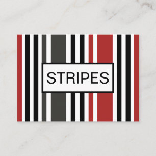 Rood Zwart Grijs Verticale Strepen Patroon Visitekaartje