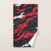 Rood Zwart Grijs Wit Camouflage Camo patroon Bad Handdoek (Handdoek)