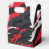 Rood Zwart Grijs Wit Camouflage Camo patroon Bedankdoosjes (Geopend)