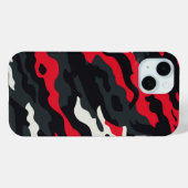 Rood Zwart Grijs Wit Camouflage Camo patroon Case-Mate iPhone Case (Achterkant (horizontaal))