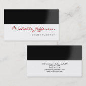 Rood Zwart Grijs Wit Evenement Planner Visitekaart Visitekaartje (Voorkant / Achterkant)