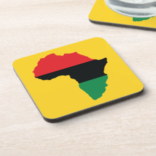 Rood, Zwart & Groen Afrikaanse Vlag Drankjes Onderzetter