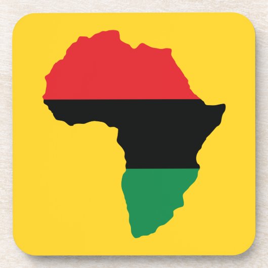 Rood, Zwart & Groen Afrikaanse Vlag Drankjes Onderzetter (Voorkant)
