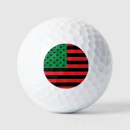 Rood Zwart Groen Afro-Amerikaanse Vlag Golfballen