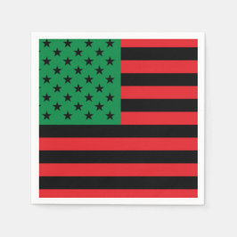 Rood Zwart Groen Afro-Amerikaanse Vlag Servet