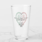 Rood Zwart Groen Bloemenhart Happy Kwanzaa Glas (Achterkant)