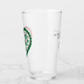 Rood Zwart Groen Bloemenhart Happy Kwanzaa Glas (Links)