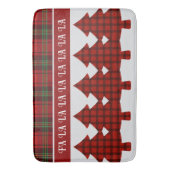 Rood Zwart Groen Gezellig Tartan Badmat (Voorkant Verticaal)