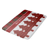 Rood Zwart Groen Gezellig Tartan Badmat (Gekanteld)