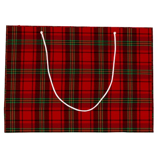 Rood Zwart Groen Gezellig Tartan Groot Cadeauzakje (Achterkant)