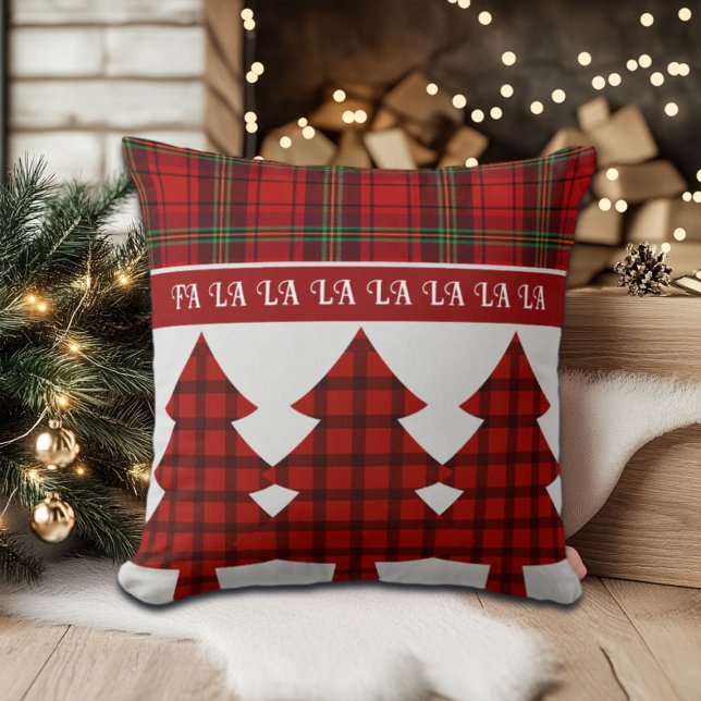 Rood Zwart Groen Gezellig Tartan Kussen (Creator heeft geüpload)