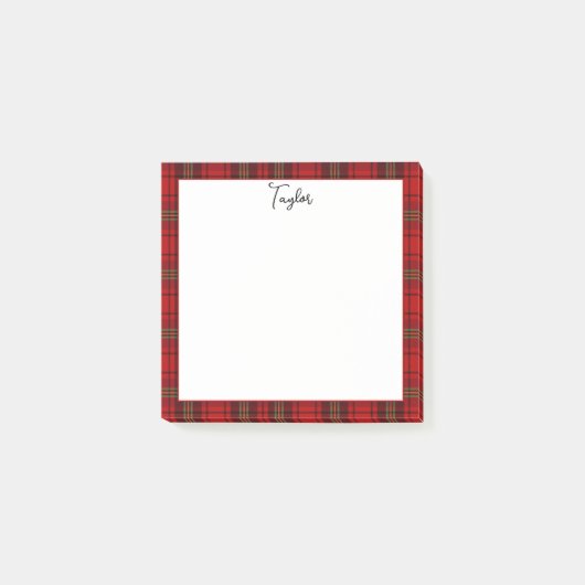 Rood Zwart Groen Gezellige Plaids Post-it® Notes (Voorkant)