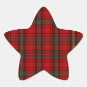 Rood Zwart Groen Gezellige Plaids Ster Sticker (Voorkant)