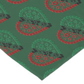 Rood Zwart Groen Kinara Gestreepte Harten Kwanzaa Lange Tafelloper (Hoek)