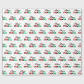 Rood Zwart Groen Kinara Typografie Happy Kwanzaa Cadeaupapier (Vlak)