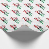 Rood Zwart Groen Kinara Typografie Happy Kwanzaa Cadeaupapier (Hoek)