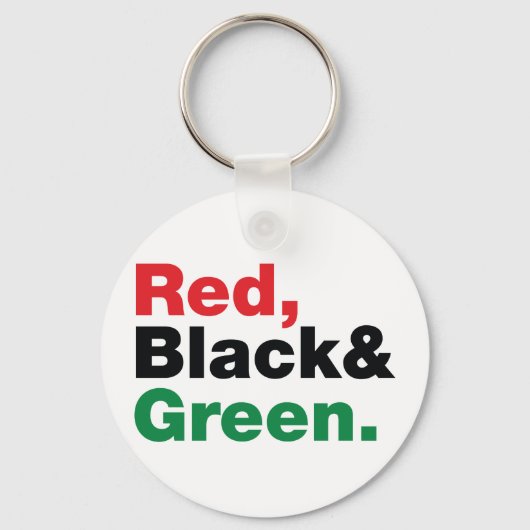 Rood, Zwart & Groen. Sleutelhanger (Voorkant)