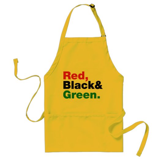 Rood, Zwart & Groen. Standaard Schort (Voorkant)