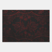 Rood & Zwart Grunge Gothic Inpakpapier Vel (Voorkant 3)