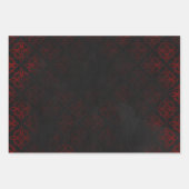 Rood & Zwart Grunge Gothic Inpakpapier Vel (Voorkant 2)