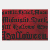 Rood & Zwart Grunge Gothic Inpakpapier Vel (Voorkant)