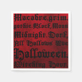 Rood & Zwart Grunge Gothic Servet (Voorkant)
