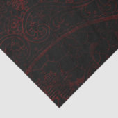 Rood & Zwart Grunge Gothic Tissuepapier (Detail)