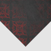 Rood & Zwart Grunge Gothic Tissuepapier (Detail)