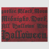 Rood & Zwart Grunge Gothic Tissuepapier (Voorkant)