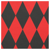 Rood Zwart Harlekijn Diamanten Dammen Design Stof (Close Up)