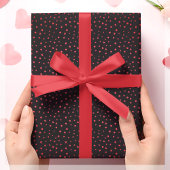 Rood & Zwart Hart Gift Cadeaupapier