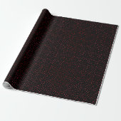Rood & Zwart Hart Gift Cadeaupapier (Uitgerold)