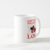 Rood & Zwart Hartjes Design Koffiemok (Voorkant rechts)