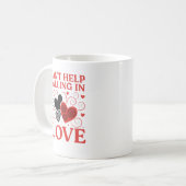 Rood & Zwart Hartjes Design Koffiemok (Voorkant links)