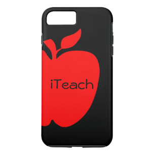Rood & Zwart Houder voor iPhone 7 Plus voor lerare iPhone 8/7 Plus Hoesje