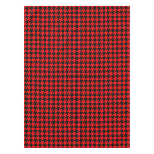 Rood Zwart Houndstooth Karo Tafelkleed