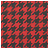 Rood, Zwart Houndstooth Patroon #2M Stof (Close Up)
