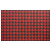 Rood, Zwart Houndstooth Patroon #2M Stof (Fat Quarter)