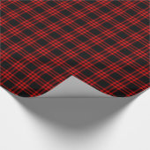 Rood Zwart Houthakkers Schotse Plaid Cadeaupapier (Hoek)