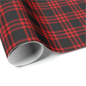 Rood Zwart Houthakkers Schotse Plaid Cadeaupapier (Rol Hoek)