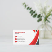 Rood Zwart Huis Renovatie Remodeling Contractor Visitekaartje (Staand voorkant)