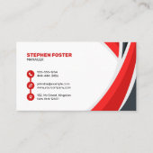 Rood Zwart Huis Renovatie Remodeling Contractor Visitekaartje (Voorkant)