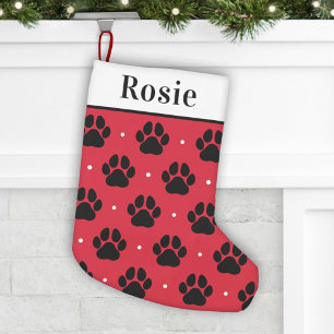 Rood zwart huisnummer Afdrukmonogram Kleine Kerstsok