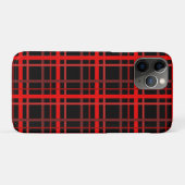 Rood & Zwart Karo Case-Mate iPhone Case (Achterkant (horizontaal))