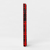 Rood & Zwart Karo Case-Mate iPhone Case (Achterkant/links)