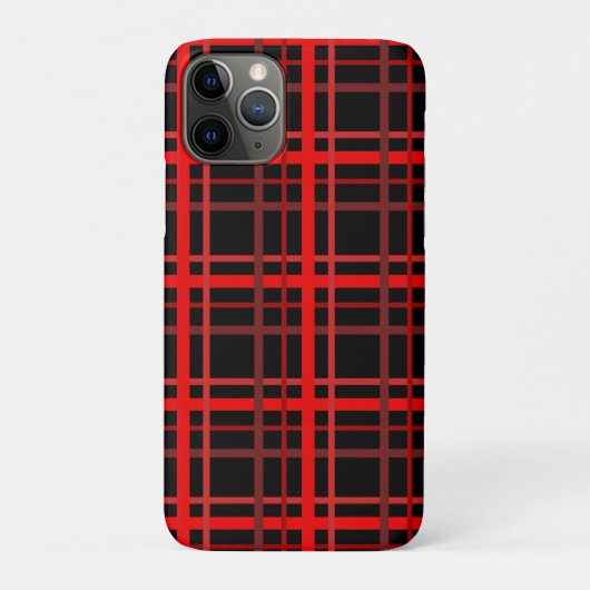 Rood & Zwart Karo Case-Mate iPhone Case (Achterkant)